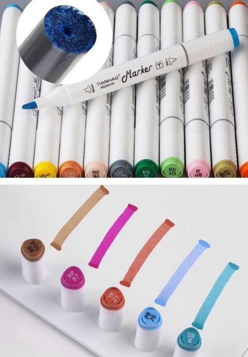 TIANHAO Set of 60 Colours Art Markers for Children and Adults (Artist Grade,Dual Tip,Alcohol Based)